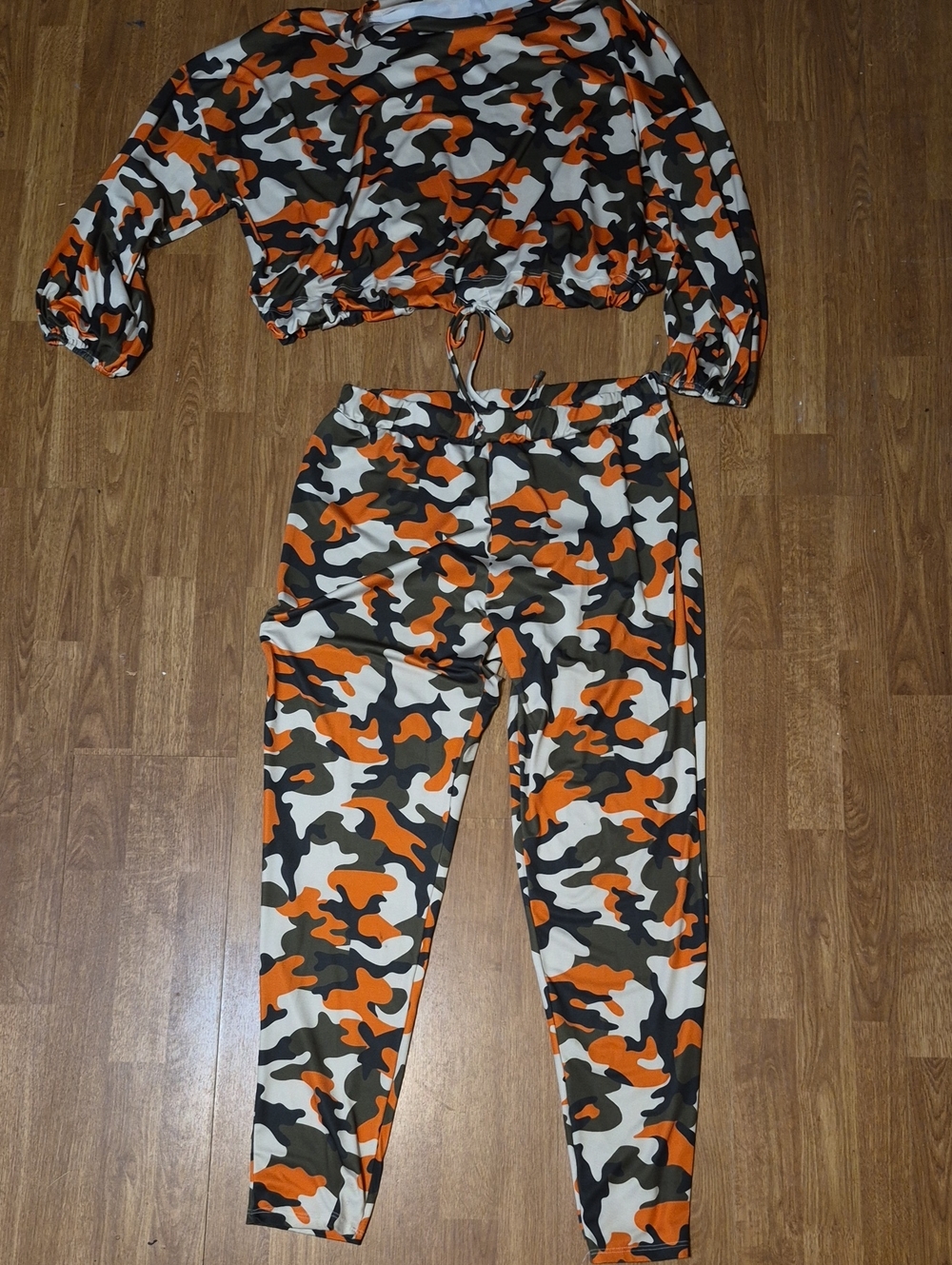 Orange Camouflage Jogger Set 2x